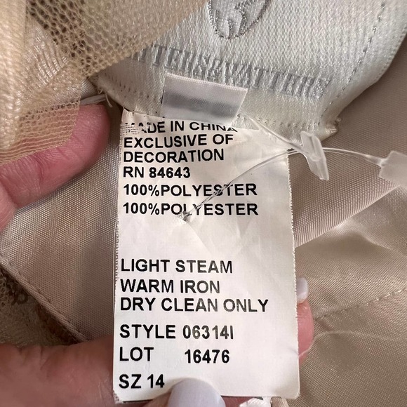 Watters & Watters Lucca Maxi Dress Sleeveless Sequined Lace 6314i - Picture 12 of 14